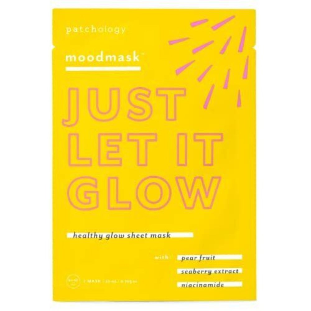 PATCHOLOGY MOODMASK 'JUST LET IT GLOW', 1 SHEET MASK SEABERRY PEAR NIACINAMIDE.